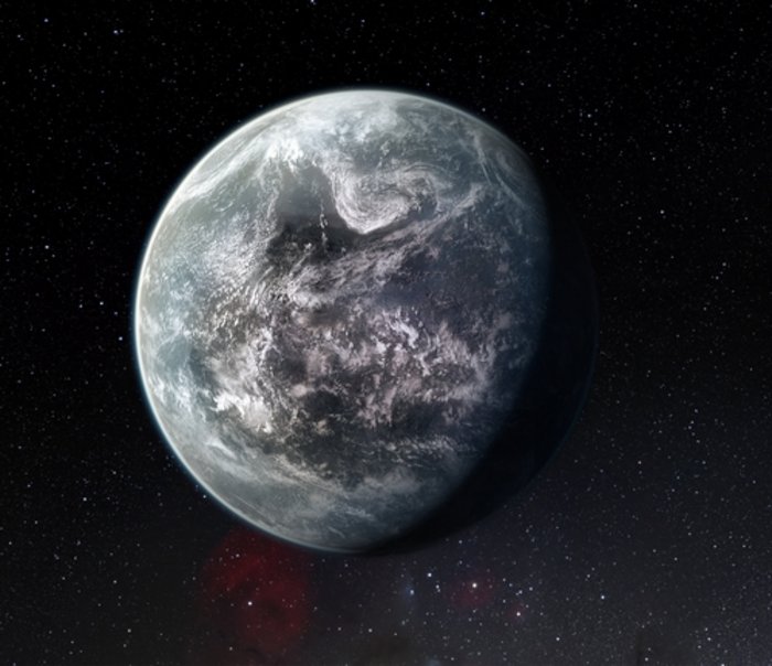 Simulation: erdähnlicher Exoplanet