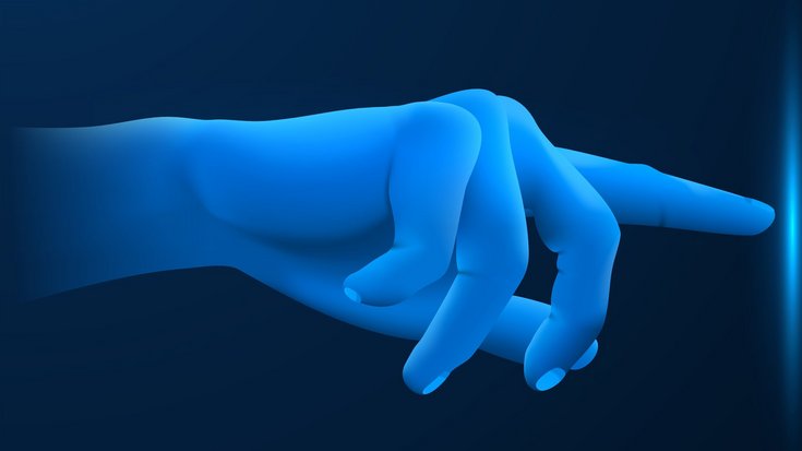 Darstellung einer künstlichen Hand | Bildquelle: Ilya Lukichev/iStock Künstliche Darstellung einer Hand, die nach rechts zeigt.