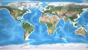 Landkarte der gesamten Erde