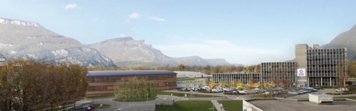 Künstlerische Ansicht des neuen ESRF-Teils Künstlerische Ansicht des neuen ESRF-Teils