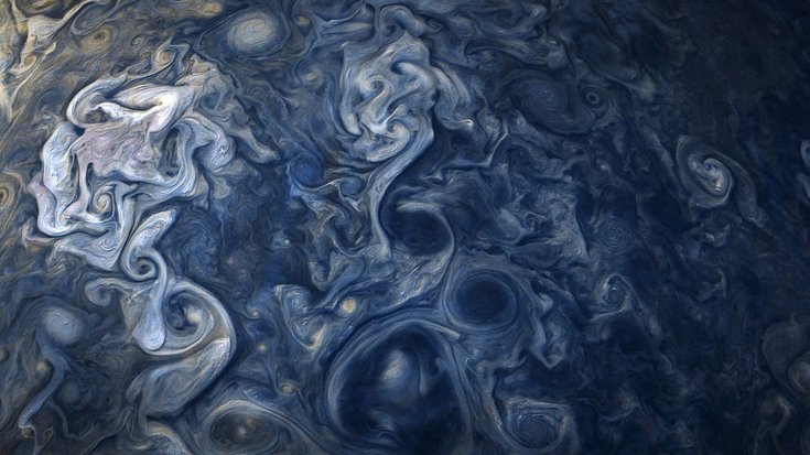 Wolken über Jupiters Nordhalbkugel | Bildquelle: NASA Wolken über Jupiters Nordhalbkugel