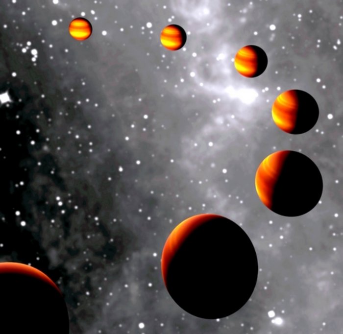 Exoplanet zeigt Phasen