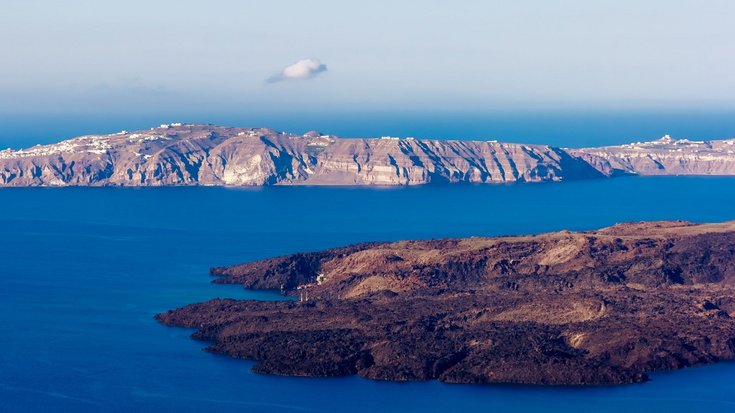 Luftbild einer Küstenlandschaft