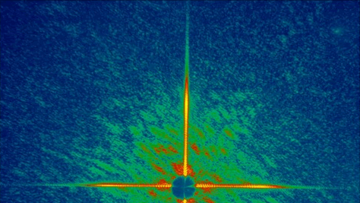 Streubild aus Daten des Freien-Elektronen-Lasers FLASH