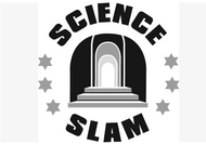 Science Slam Logo mit Tor und Sternen