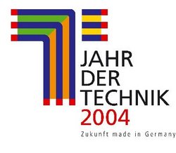 Logo Jahr der Technik mit bunten Linien