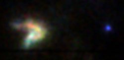 Radiowellenaufnahme der jungen Supernova