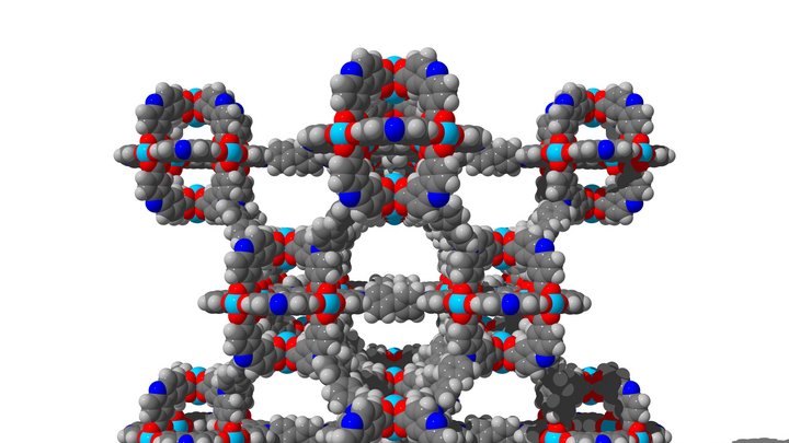Extrem poröses Material zeigt negative Gasadsorption: Dieser metallorganische Komplex schleudert bei erhöhtem Druck Gasmoleküle heraus.