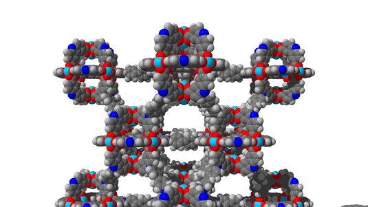 Extrem poröses Material zeigt negative Gasadsorption: Dieser metallorganische Komplex schleudert bei erhöhtem Druck Gasmoleküle heraus.