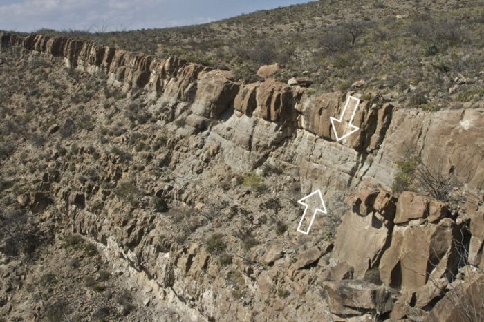 Gesteinsschichten in Nordmexiko