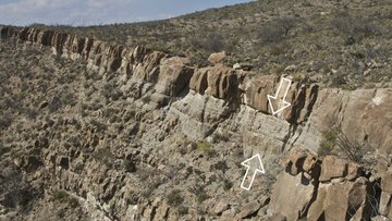 Sandsteinschicht in Nordmexiko