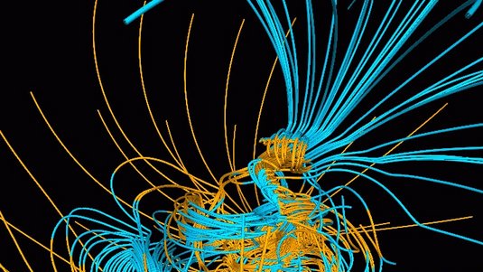 Feldlinien des Erdmagnetfelds