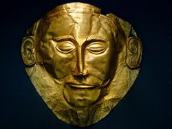 Foto: metallene Gesichtsmaske von Agamemnon