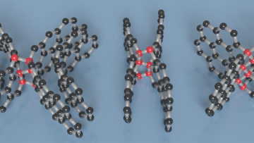 Strukturmodelle der neuen Kohlenstoffverbindungen, die zugleich hart und elastisch sind.