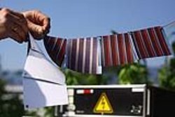 Solarzelle auf Papier