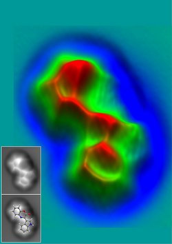 Molekül unter dem Atomkraftmikroskop