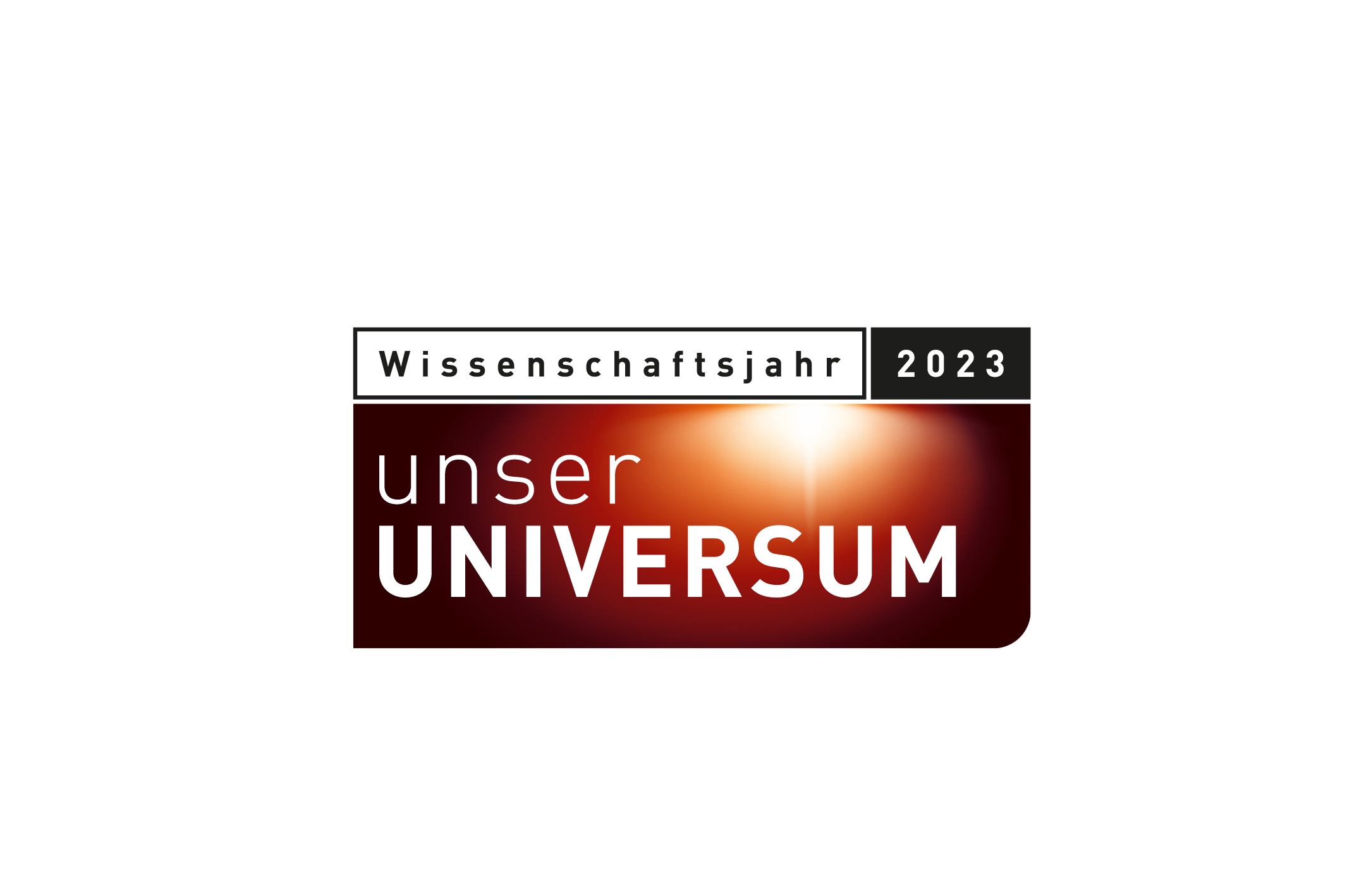 Logo des Wissenschaftsjahrs 2023 – Unser Universum