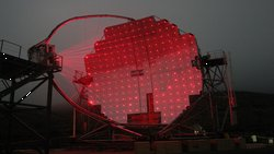 Laser-Justage des MAGIC-Teleskops